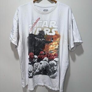 Star Wars White Graphic Tee with Darth Vader
